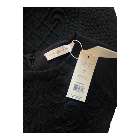 Tory Burch Black Kiersten Midi Dress‎ Size S Retail $395 - Picture 4 of 5